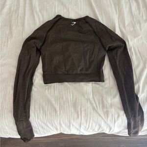 Gymshark Black Long Sleeve Crop Top